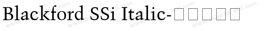 Blackford SSi Italic字体转换